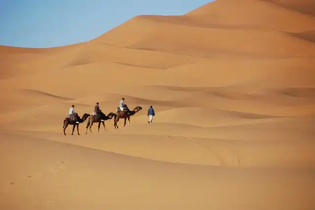 Dunes de l'Erg Chebbi dans le désert de Merzouga, Maroc