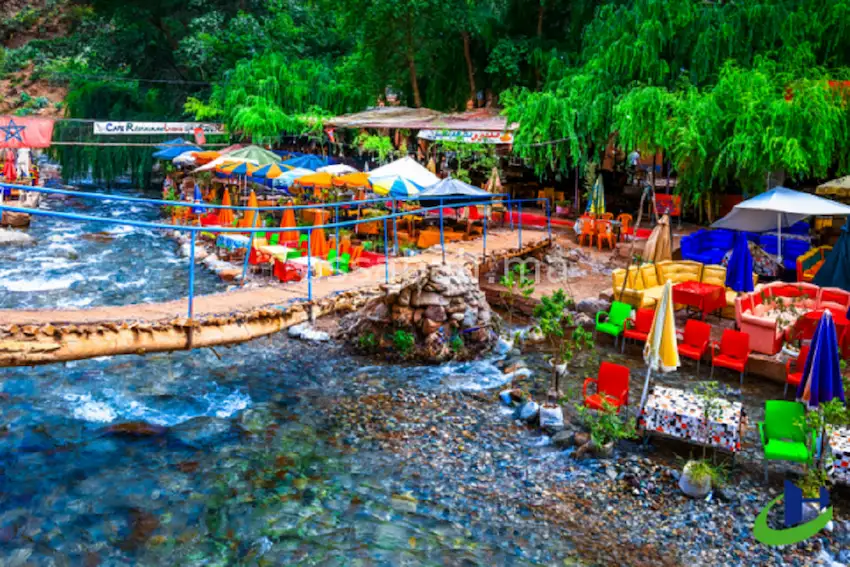 Vallée d'Ourika with river and mountains