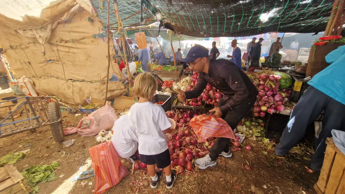 Visiting a weekly Berber souk near the Azzaden Valley in the High Atlas
